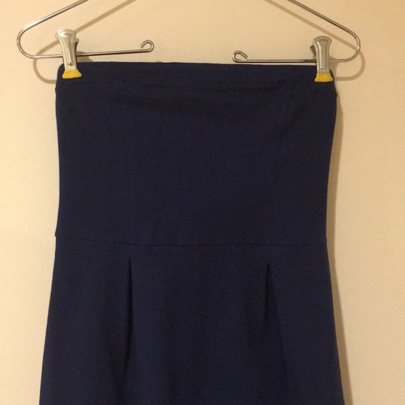 Navy strapless dress - Picture 2 of 3
